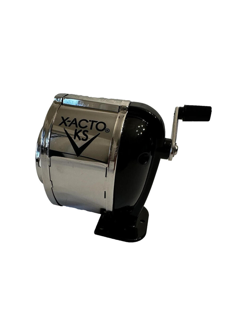 X-Acto KS Manual Classroom Pencil Sharpener Counter/Wall-Mount Black/Chrome New